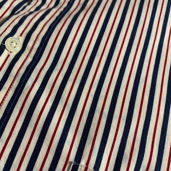 Tommy Hilfiger VTG 90s y2k Crest Logo Button Up Striped Long Sleeve Shirt XL - Picture 10 of 14